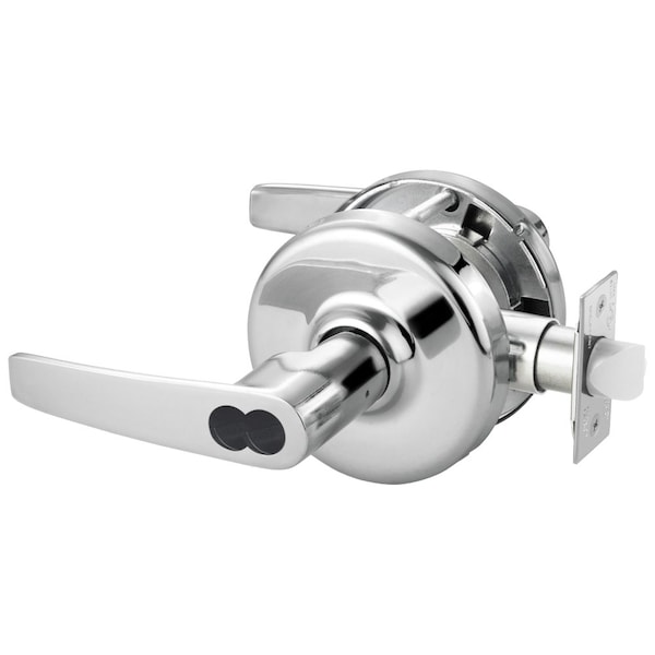 Grade 1 Entrance/Office Cylindrical Lock, Armstrong Lever, LFIC Less Core, Bright Chrome Finish